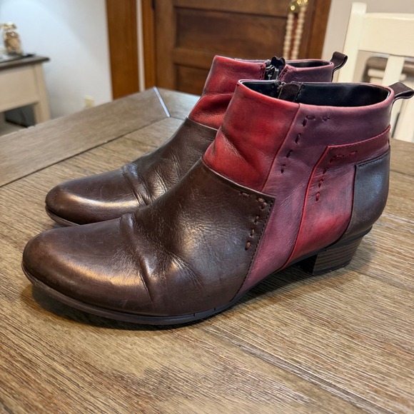 Regarde Le Ciel Shoes - Regarde Le Ciel Stefany Ankle Boots Maroon Brown leather EU‎ 39 US 8.5